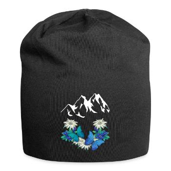 Austria Switzerland Dolomites Salzburg South Tyrol Alm - Jersey Beanie - black - Front