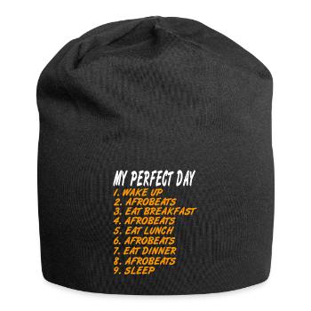 Afrobeats - My perfect day - Jersey Beanie - black - Front