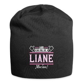Liane Geschenkidee Geschenk Geburtstag - Jersey-Beanie - Schwarz - Vorne