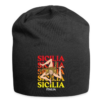 Sicily flag Sicily Palermo Italy - Jersey Beanie - black - Front