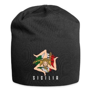 Sicily flag Sicily Palermo Italy - Jersey Beanie - black - Front