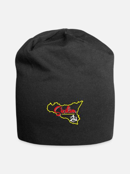 Sicile drapeau Sicile Palerme Italie - Bonnet en jersey - noir