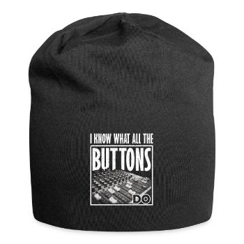 Iknow what all the Buttons do sound engineer - Jersey Beanie - black - Front