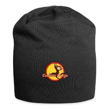 Curious George Spielerisch schwingender Kreis Logo Grap - Jersey-Beanie - Schwarz - Vorne