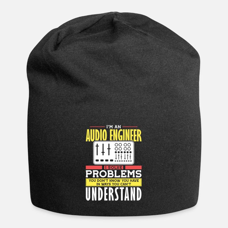 Audio Engineer Solve Problem Sound Engineer - Jersey Beanie - black