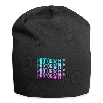 Fotografie - Jersey-Beanie - Schwarz - Vorne