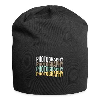 Fotografie - Jersey-Beanie - Schwarz - Vorne