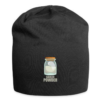 Garlic Powder Gewürz Geschmack Essen Kochen - Jersey-Beanie - Schwarz - Vorne