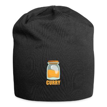 Curry Gewürz Geschmack Essen Kochen - Jersey-Beanie - Schwarz - Vorne
