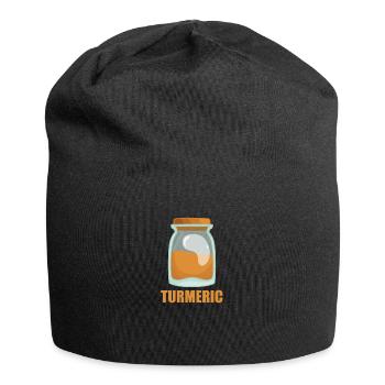 Turmeric Gewürz Geschmack Essen Kochen - Jersey-Beanie - Schwarz - Vorne