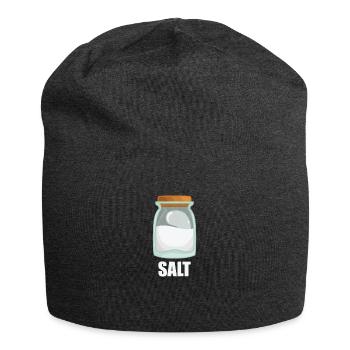 Salt Gewürz Geschmack Essen Kochen - Jersey-Beanie - Anthrazit - Vorne