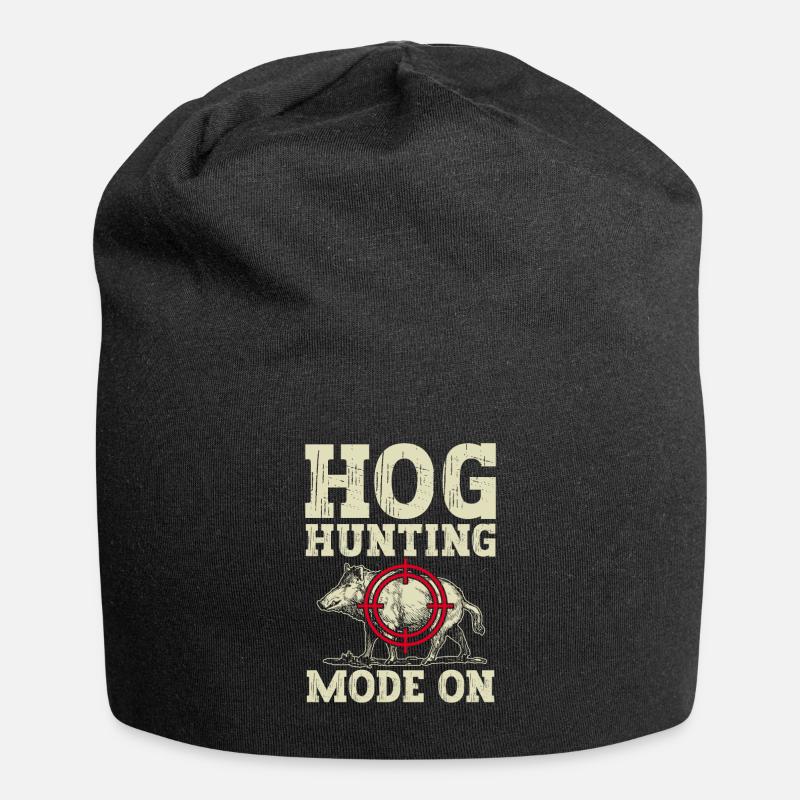 Cacciatore di caccia al cinghiale cinghiale - Beanie in jersey - nero