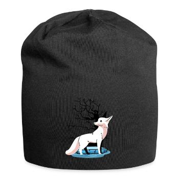 Wildtiere Arktis Nordpol Fuchs Füchse Kind Polar - Jersey-Beanie - Schwarz - Vorne