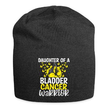 Bladder Cancer Awareness Month Daughter - Jersey Beanie - charcoal grey - Front
