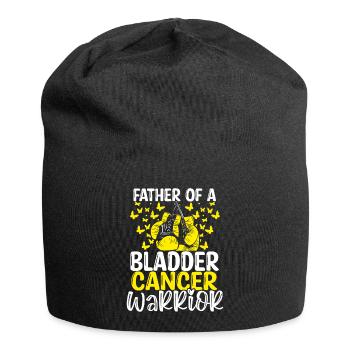 Bladder Cancer Awareness Dad Fathers Day Papa - Jersey Beanie - black - Front