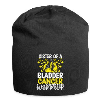Bladder Cancer Awareness Sister Twins Sibling - Jersey Beanie - black - Front