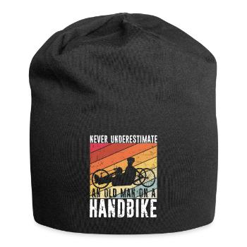 Handbike Opa Handdreirad Radfahrer Geschenk für Ra - Jersey-Beanie - Schwarz - Vorne