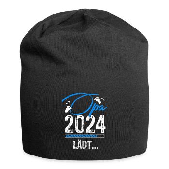Opa 2024 Lädt Opa To Be Countdown Schwangerschaft - Jersey-Beanie - Schwarz - Vorne