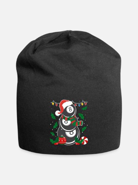 8-Ball Billard Spieler Billiard - Jersey-Beanie - Schwarz