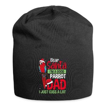 I am a good parrot father - Jersey Beanie - black - Front