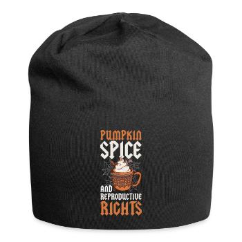 Pumpkin Spice Reproductive Rights Pumpkin Gift - Jersey Beanie - black - Front