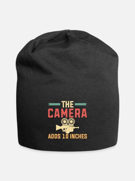 The camera adds 10 inches Film - Jersey Beanie - black