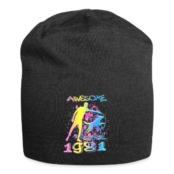Awesome since 1981. Agility, Hundetraining - Jersey-Beanie - Anthrazit - Vorne