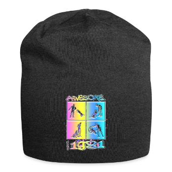 Awesome since 1981. Agility, Hundetraining - Jersey-Beanie - Anthrazit - Vorne