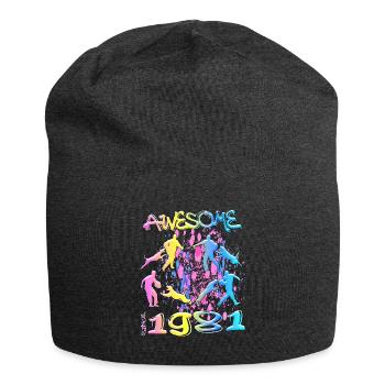Awesome since 1981. Agility, Hundetraining - Jersey-Beanie - Anthrazit - Vorne