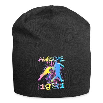 Awesome since 1981. Agility, Hundetraining - Jersey-Beanie - Anthrazit - Vorne