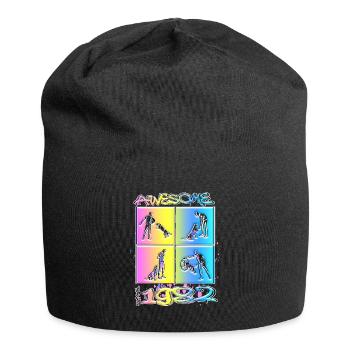Awesome since 1982. Agility, Hundetraining - Jersey-Beanie - Schwarz - Vorne
