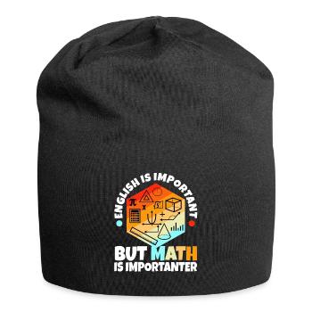 English is important but math is importanter - Jersey-Beanie - Schwarz - Vorne