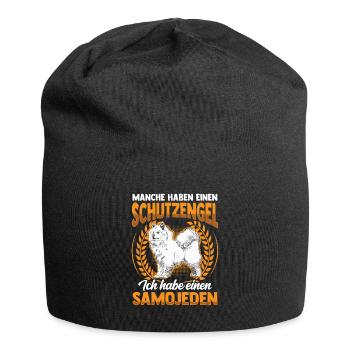 Samojede ist mein Schutzengel Samojedenspitz - Jersey-Beanie - Schwarz - Vorne