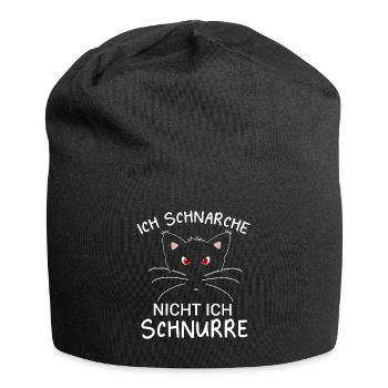Ich Schnarche Nicht Ich Schnurre Schlaf Pyjama - Jersey-Beanie - Schwarz - Vorne