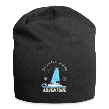 Segeln Ist Ein Endloses Abenteuer Segler - Jersey-Beanie - Schwarz - Vorne