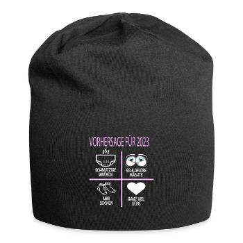 Vorhersage 2023 Werdender Papa Werdende Mama - Jersey-Beanie - Schwarz - Vorne