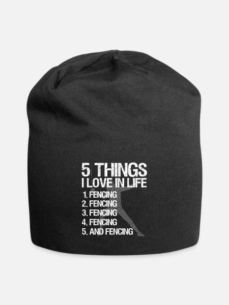 Fechten Degen Fechtduell Geschenkidee - Jersey-Beanie - Schwarz