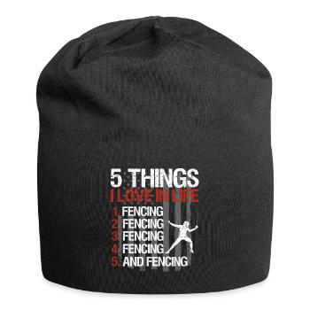 Fencing épée fencing duel gift idea - Jersey Beanie - black - Front