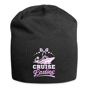 Girls Cruising party ship Cruise ladies - Jersey Beanie - black - Front