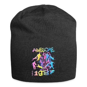 Awesome since 1987. Agility, Hundetraining - Jersey-Beanie - Anthrazit - Vorne