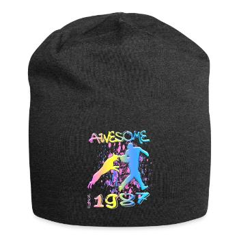Awesome since 1987. Agility, Hundetraining - Jersey-Beanie - Anthrazit - Vorne