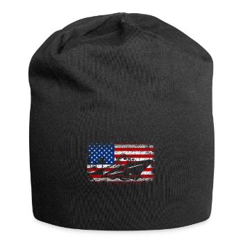 4 juillet Navire de croisière Pavillon américain États-Unis - Bonnet en jersey - noir - Devant