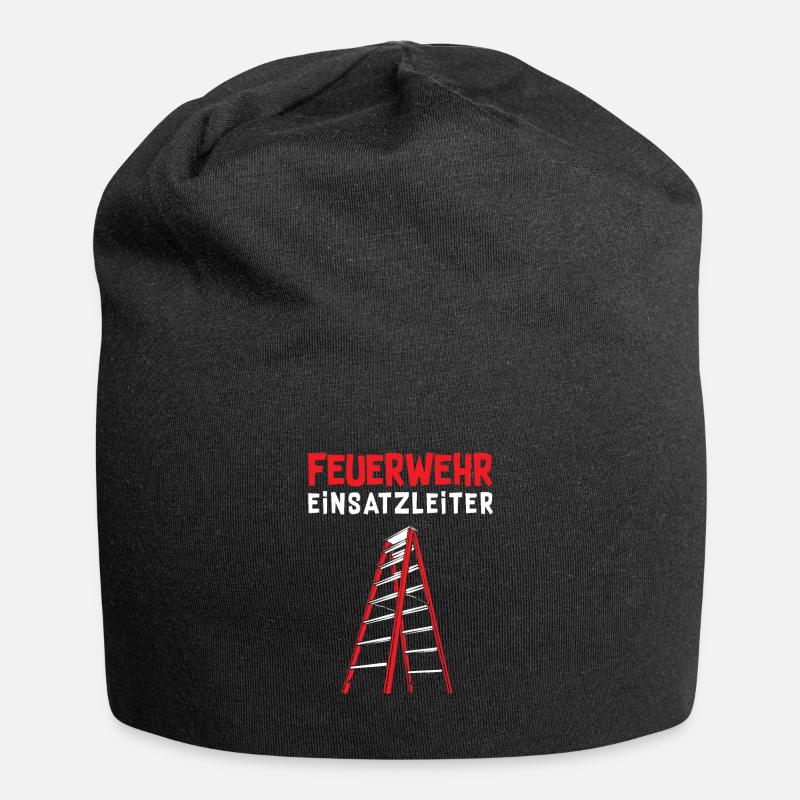 Feuerwehr Einsatzleiter Bauleiter Feuerwehrmann - Jersey-Beanie - Schwarz