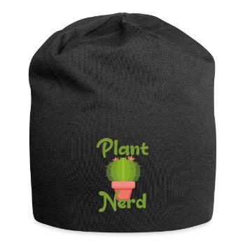 Nerd des plantes - Bonnet en jersey - noir - Devant