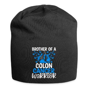 Sensibilisation au cancer du côlon Frère jumeaux Frère et sœur - Bonnet en jersey - noir - Devant