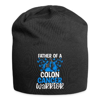 Sensibilisation au cancer du côlon Papa Fête des pères Papa - Bonnet en jersey - noir - Devant