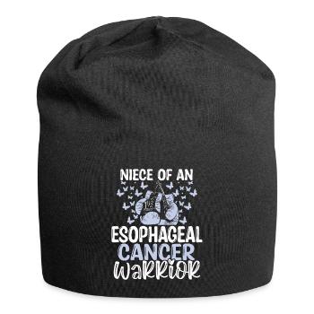 Esophageal Cancer Awareness Niece Aunt Uncle - Jersey Beanie - black - Front