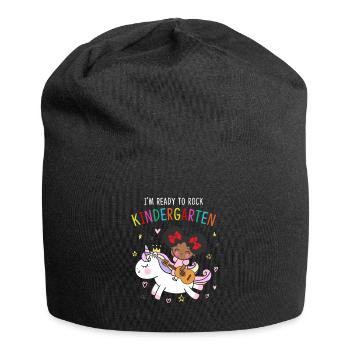 I'm Ready To Rock Kindergarten Unicorn - Jersey Beanie - black - Front