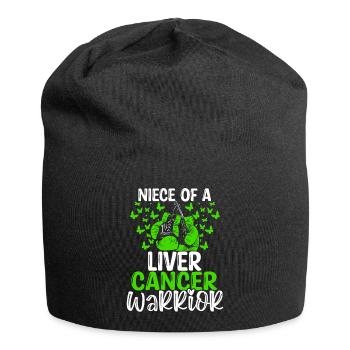 Liver Cancer Awareness Niece Aunt Uncle - Jersey-Beanie - Schwarz - Vorne
