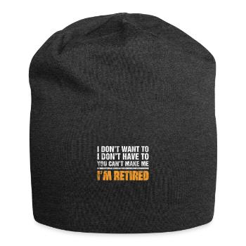 Retirement - Jersey Beanie - charcoal grey - Front